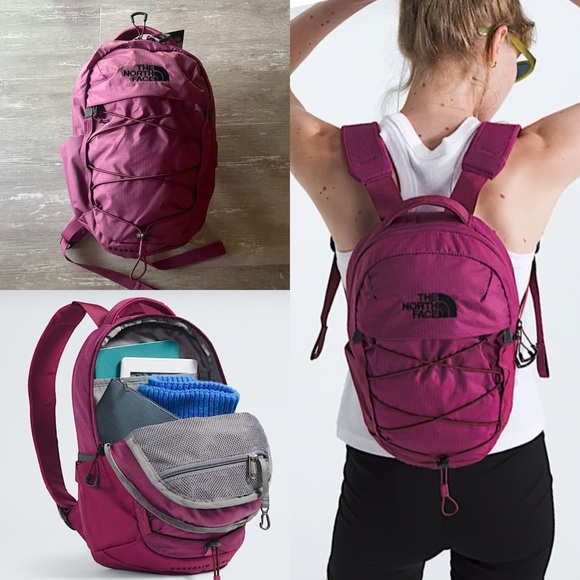 NWT The North Face Borealis Mini Backpack in Cyber Berry/Sumac (pink) - Picture 1 of 11